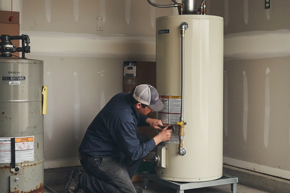 Water heater and shutoff valve replacement in Bucyrus